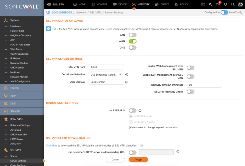 Configure VPN for a SonicWall NextGeneration Firewall VPN Tracker Blog