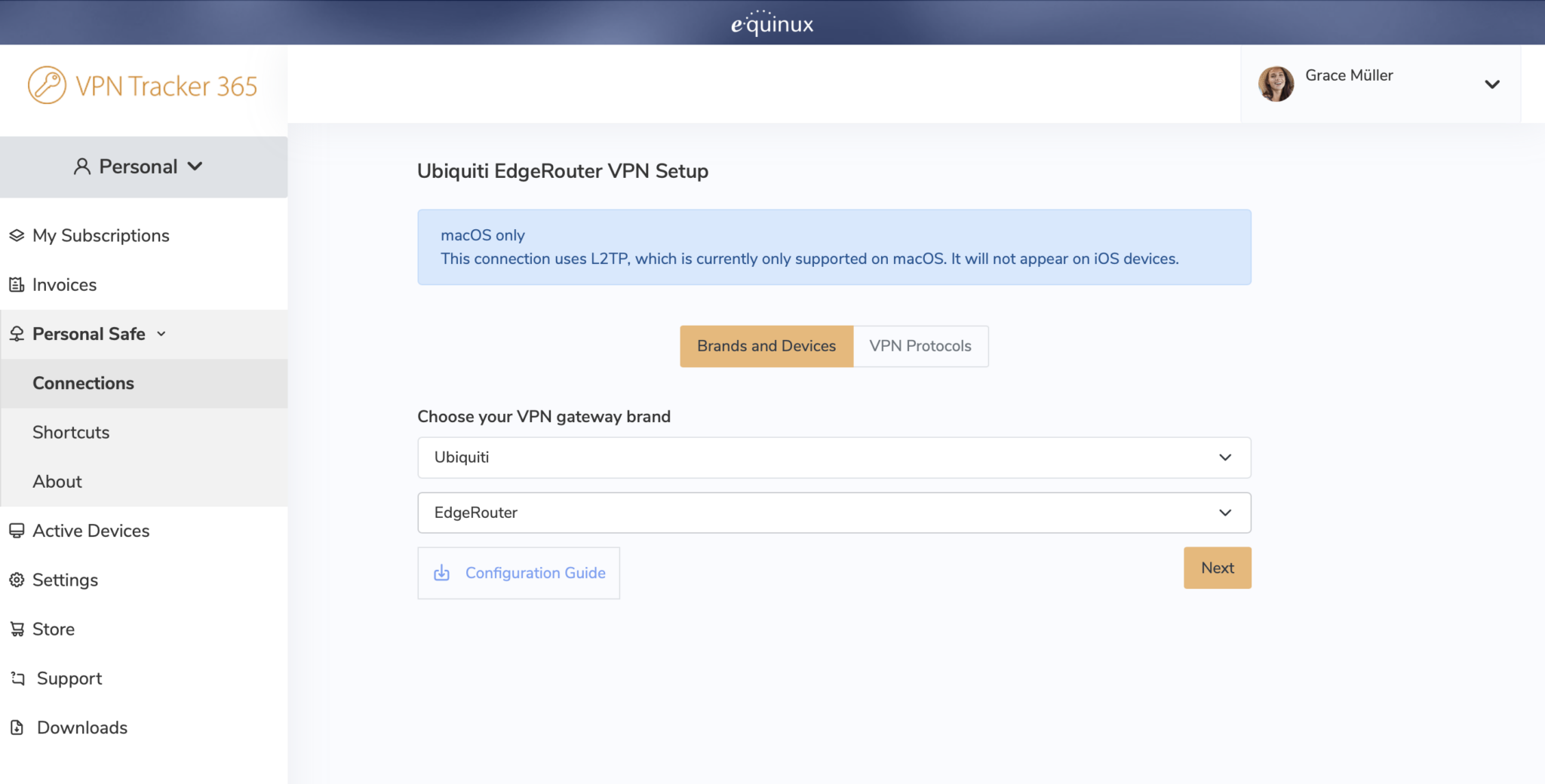 Set up VPN for a Ubiquiti EdgeRouter VPN Tracker Blog