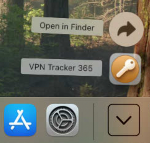 VPN Tracker Icon in Downloads Folder