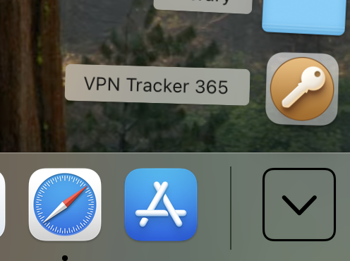 VPN Tracker Icon in Downloads Folder