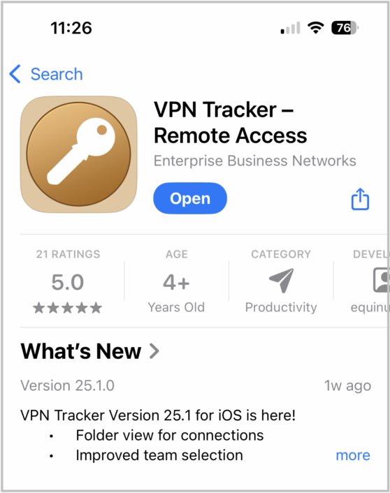 VPN Tracker for iPhone and iPad in the iOS App Store