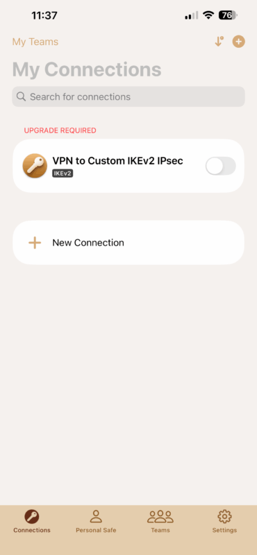Save VPN connection in VPN Tracker iOS to begin trial and fix iOS 26 VPN not working