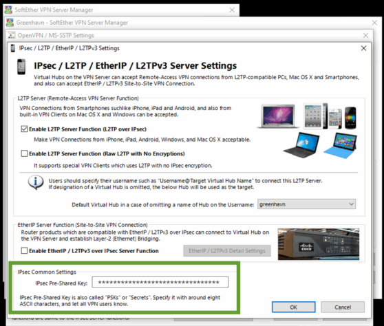Set up a Pre-shared Key for SoftEther VPN