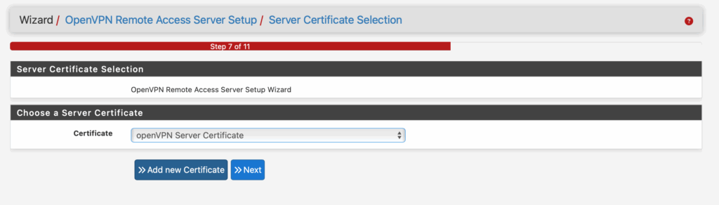 screenshot from netgate pfsense openvpn wizard
