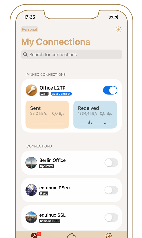 L2TP VPN Verbindung unter iOS mit VPN Tracker für iPhone und iPad herstellen