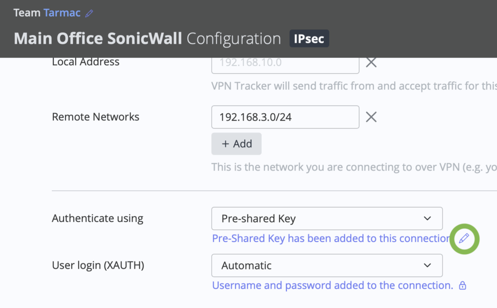 Update the PSK in your connection following the SonicWall leak