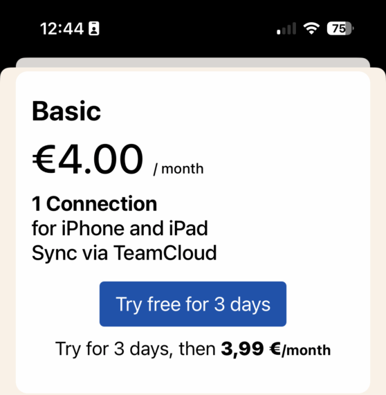 VPN Tracker Basic Plan starten für L2TP VPN auf iOS