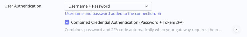 openvpn 2fa: enable combined credentials in VPN Tracker