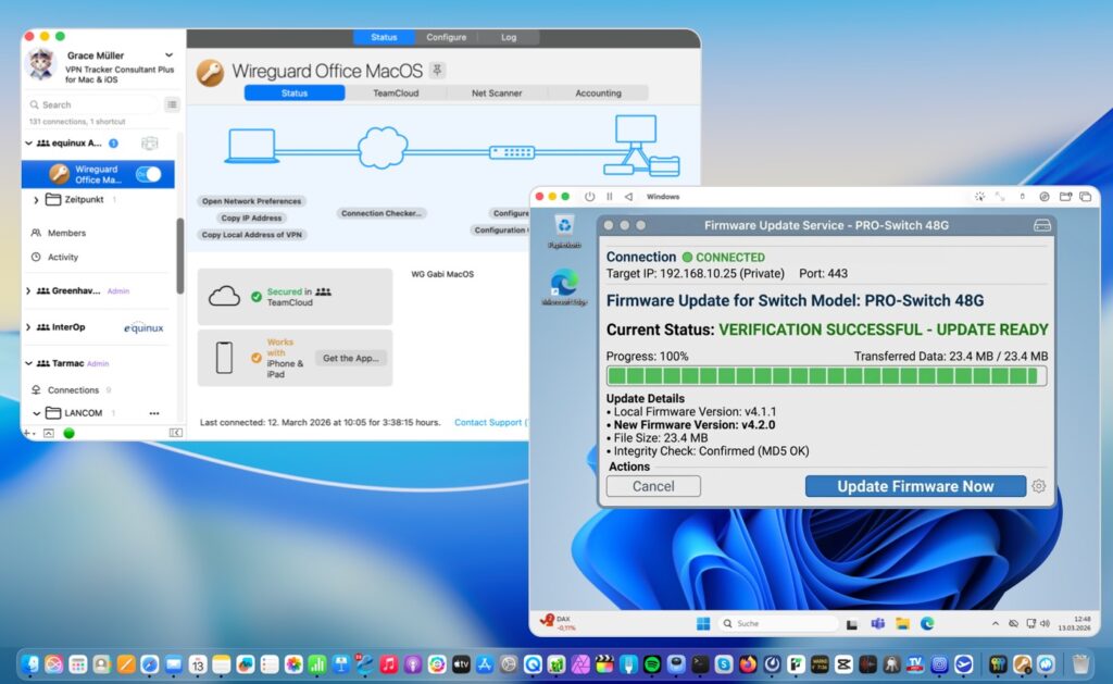 Share Mac VPN and VM: Run a VM while simultaneously connected to VPN in VPN Tracker for Mac